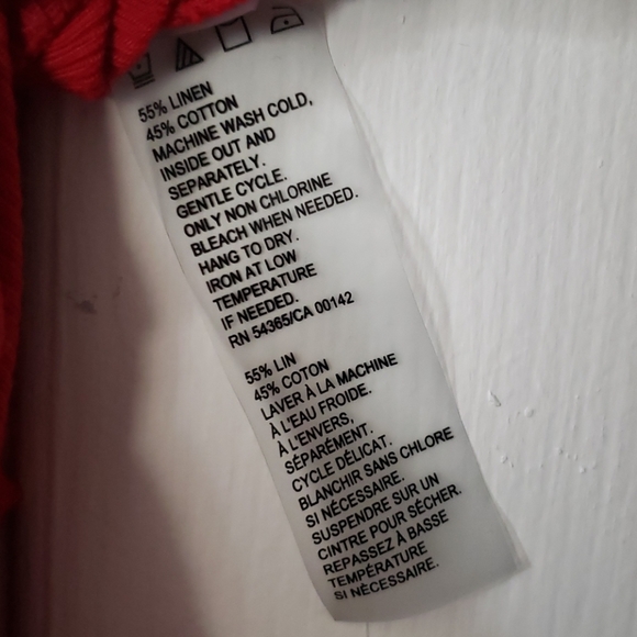 Alia collarless linen blouse - Picture 3 of 5